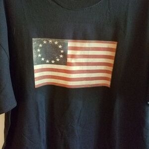 Betsy Ross Flag T-shirt Black Unisex Sizes